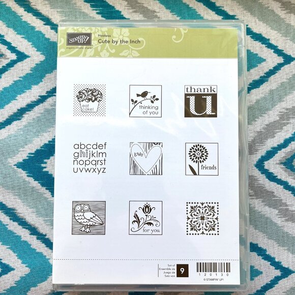 Stampin' Up! Cute by the Inch Clear Cling Mount Stamps, Set of 9, Hostess Set - Picture 1 of 6